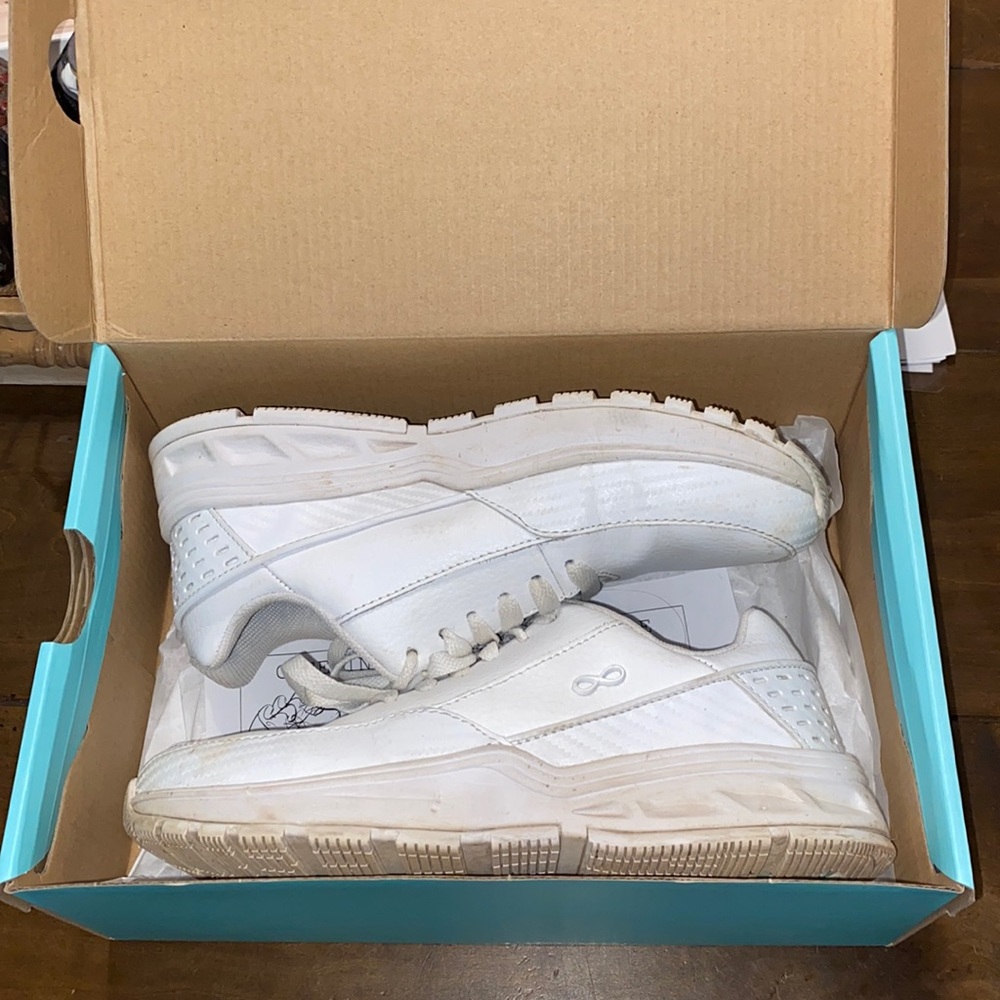 White Leather Nursing Shoes